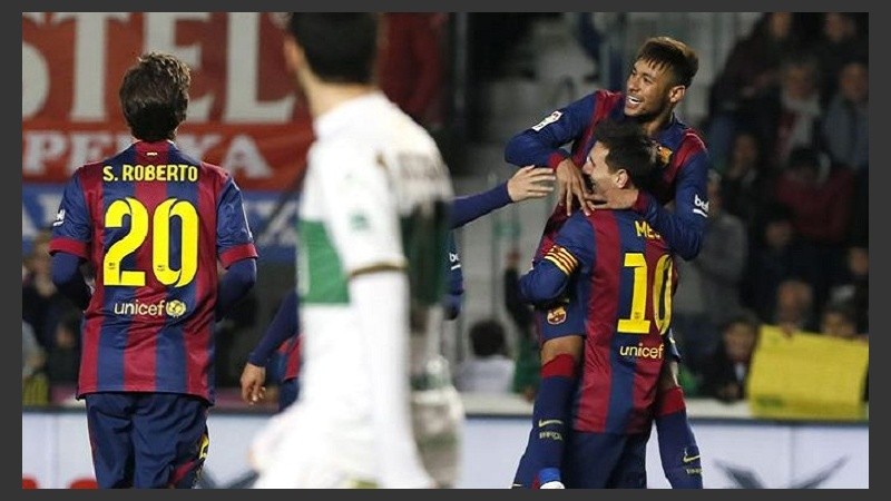 Además de hacer dos, Messi cedió pases gol a Neymar.