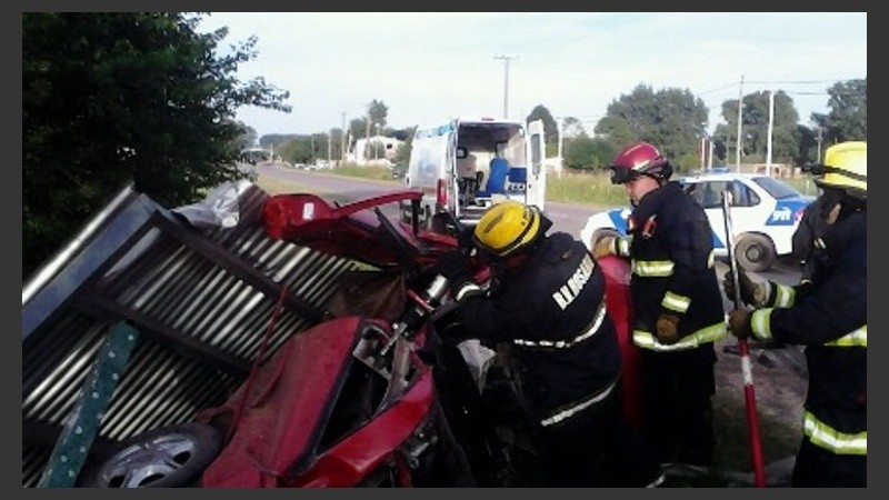 Accidente en la entrada a Ibarlucea