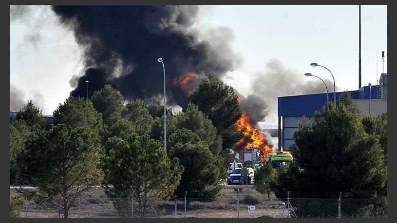 Imágenes de la base militar de Albacete donde se estrelló el avión.