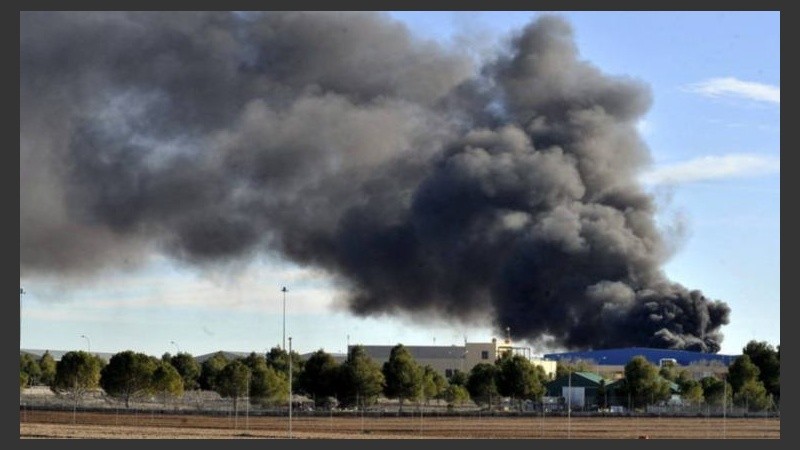 Imágenes de la base militar de Albacete donde se estrelló el avión.
