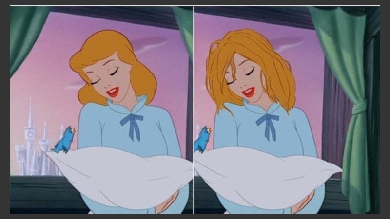 Cenicienta recién levantada.