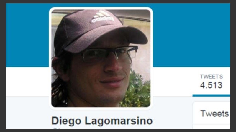 El perfil de Twitter de Diego Lagomarsino.