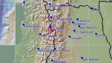 El temblor ocurrió a 65 kilómetros de la capital de San Luis.