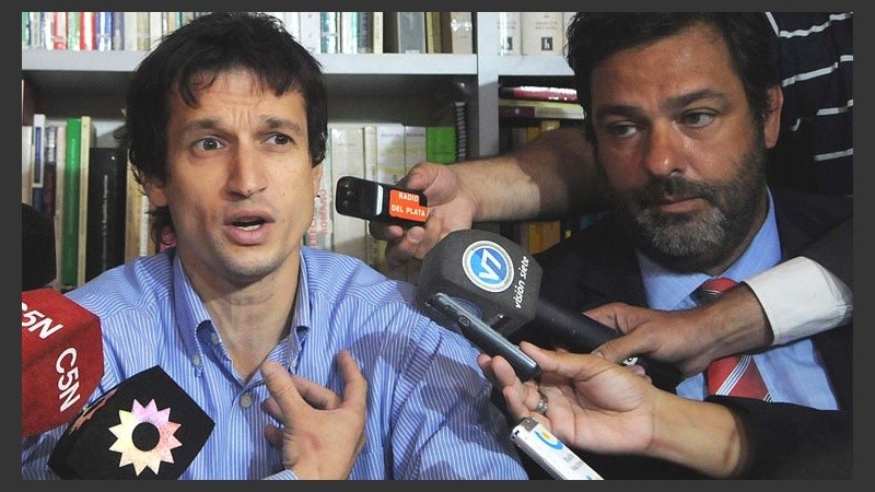 Lagomarsino junto a su abogado Rusconi. 
