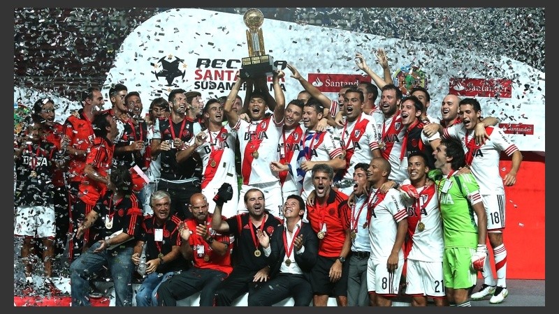 River festejó en el Gasómetro. 