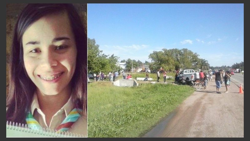 La chica que apareció muerta y el lugar del hallazgo. 