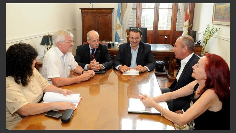 Los estatales se reunieron con Sciara y Galassi.