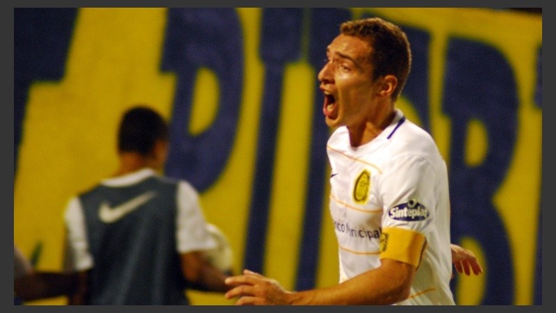 Toda la felicidad de Ruben en su agónico gol. 