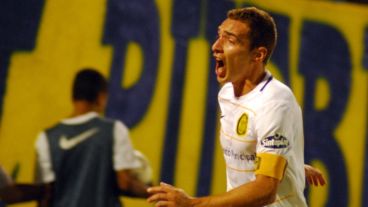 Toda la felicidad de Ruben en su agónico gol.