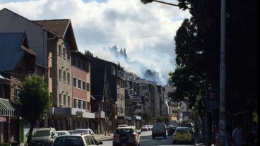 El incendio provocó temor en Bariloche.