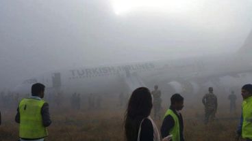 El avión que se accidentó en Nepal.