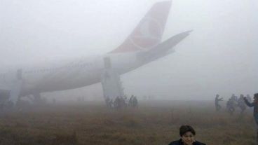 El avión que se accidentó en Nepal.