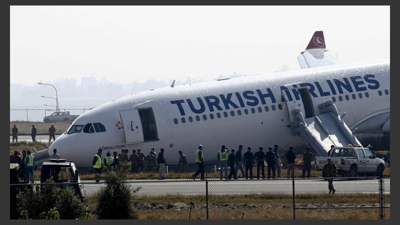 El avión que se accidentó en Nepal. 