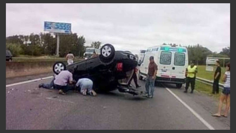La imagen del accidente.