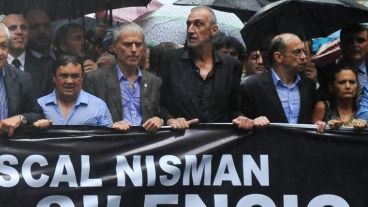 Moldes fue uno de los fiscales que encabezó la marcha del 18F.