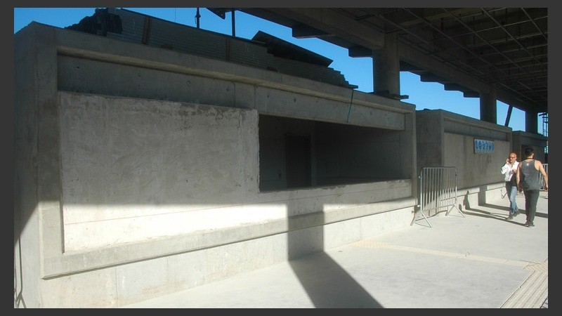 Zona de lo que pareciera ser las boleterías de la estación Rosario Sur