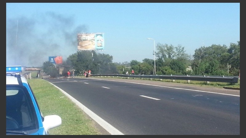 El piquete en la autopista. 