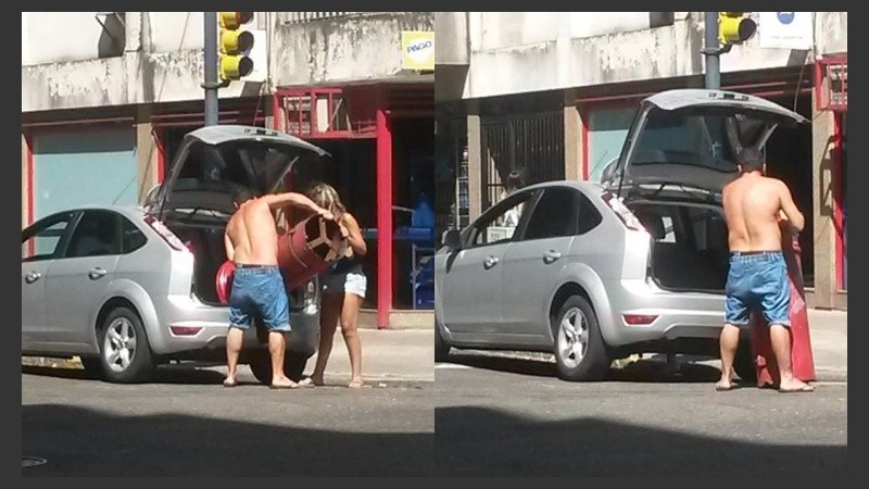 La insólita secuencia del robo del buzón. 