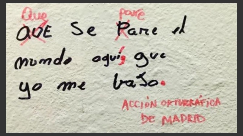 En Madrid la Acción Ortográfica también manos a la obra.