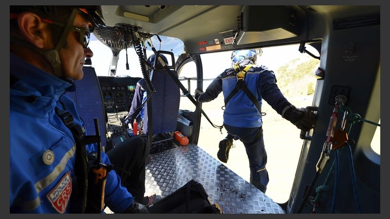 Sólo en helicópteros se puede llegar al lugar.