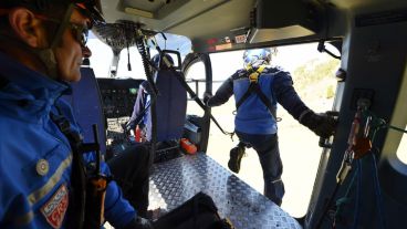 Sólo en helicópteros se puede llegar al lugar.