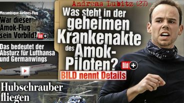 Los medios del todo el mundo hicieron foco en el copiloto.