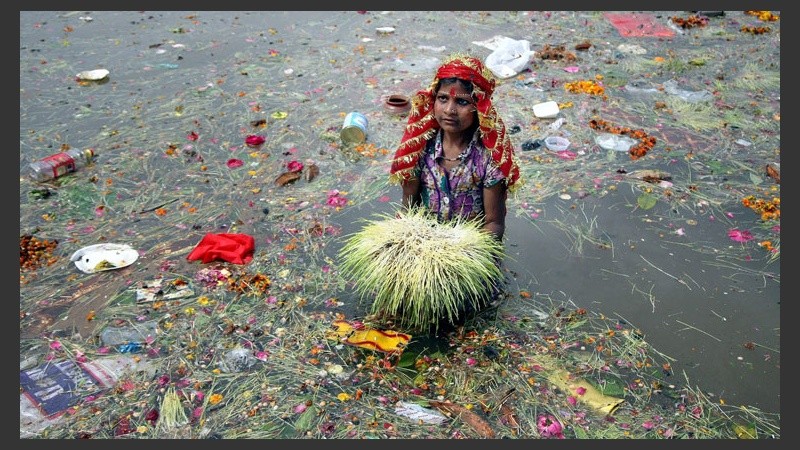 Manifestación religiosa para conmemorar el nacimiento del venerado Dios Rama en India.