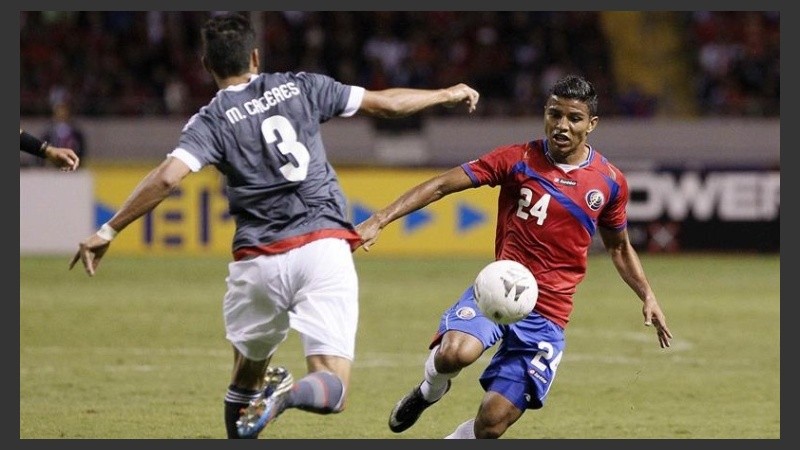 Cáceres fue titular ante Costa Rica.