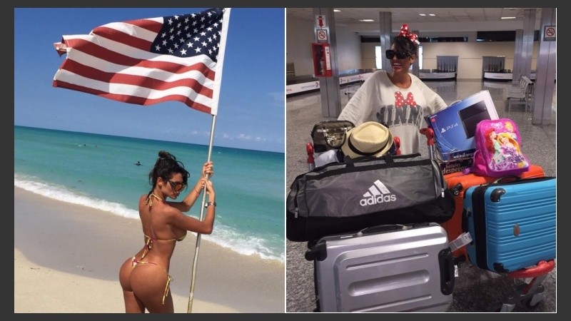Viky hizo líos en Miami y Ezeiza. 