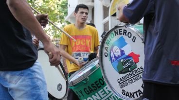Un sector de camioneros que responde a Hugo Moyano participó de la marcha.