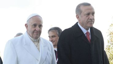 Bergoglio junto al presidente turco Erdogan, en una imagen del año pasado.