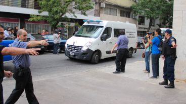 El momento en que llegan los acusados a Tribunales.