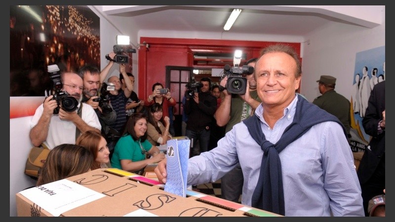 Del Sel al momento de votar.