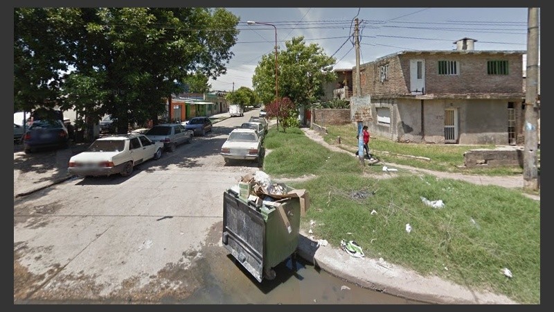 Baigorria al 800, donde vivía el papá de Macaco Muñoz y donde este lunes desconocidos lo ejecturaron a quemarropa. 