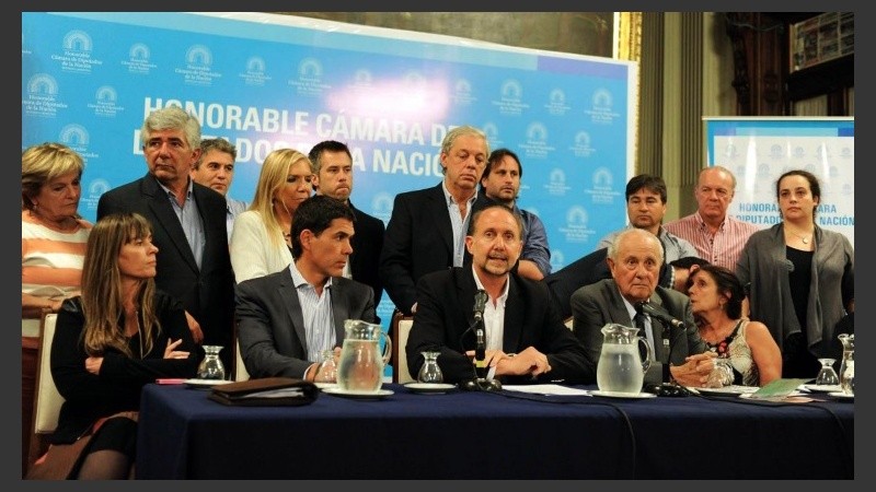  Los dirigentes del peronismo en el Congreso Nacional.