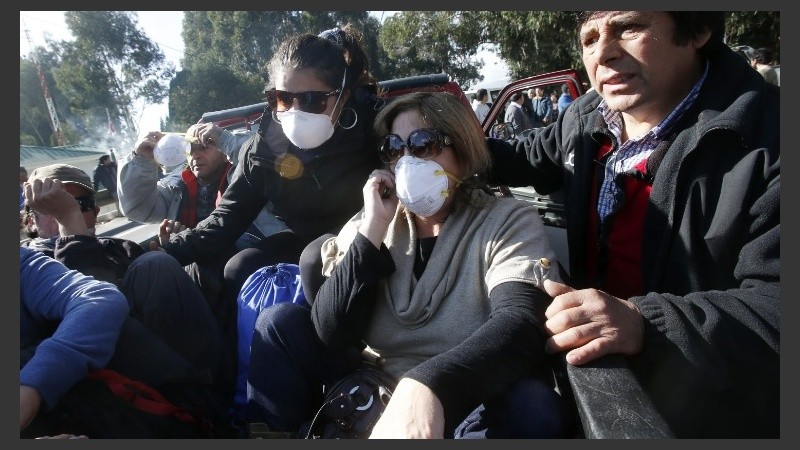 Miles de evacuados en la zona más crítica del lado chileno.