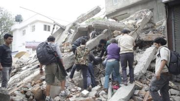 Tremendas imágenes del terremoto en Nepal.