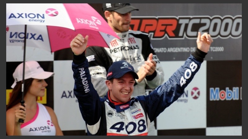 El Bebu fue el más rápido y festejó.