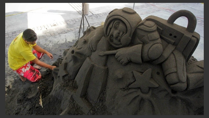 Este fin de semana se realizó la segunda muestra de esculturas de arena en El Salvador.