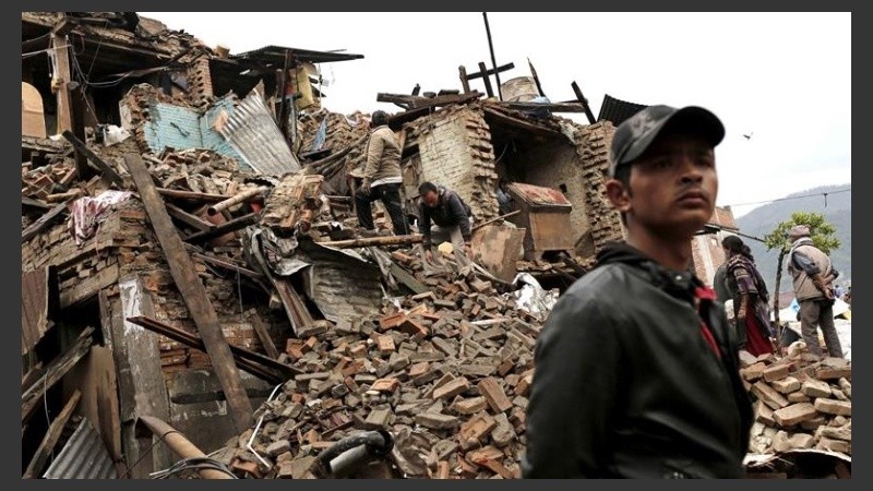 Desoladora imagen del desastre en Nepal. 