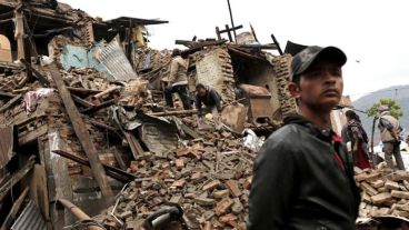 Desoladora imagen del desastre en Nepal.