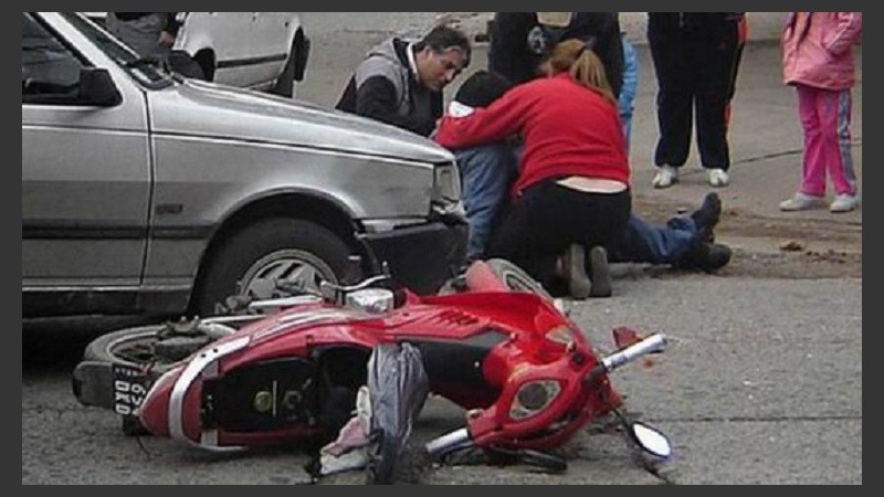 En la mayoría de los choques con lesionados interviene al menos una moto.
