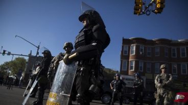 Fuerzas de seguridad saturaban este martes la ciudad de Baltimore.