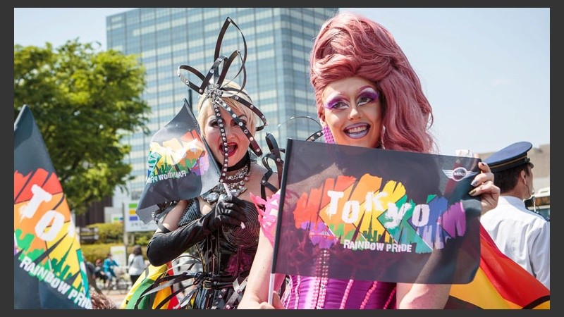¡A puro color! Marcha del orgullo gay en Tokio.
