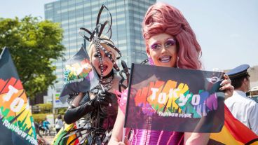 ¡A puro color! Marcha del orgullo gay en Tokio.