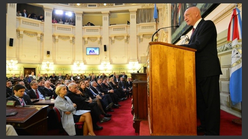 Bonfatti pronunció el último discurso de su gestión en la apertura de sesiones ordinarias. 