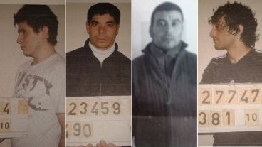 Los rostros de los cuatro presos que se fugaron.
