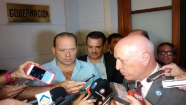 Berni y Bonfatti al término de la reunión en Santa Fe.