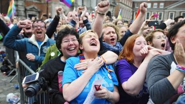 Irlanda: festejos tras la aprobación del matrimonio igualitario.
