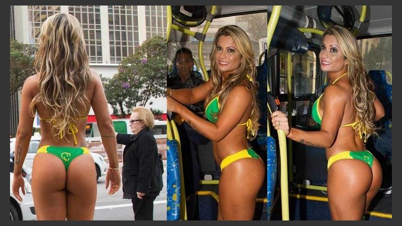  Viajar en autobús por la Avenida Paulista fue más difícil que desfilar desnuda en el Sambódromo de Sapucaí”, dijo Dani sobre su experiencia.